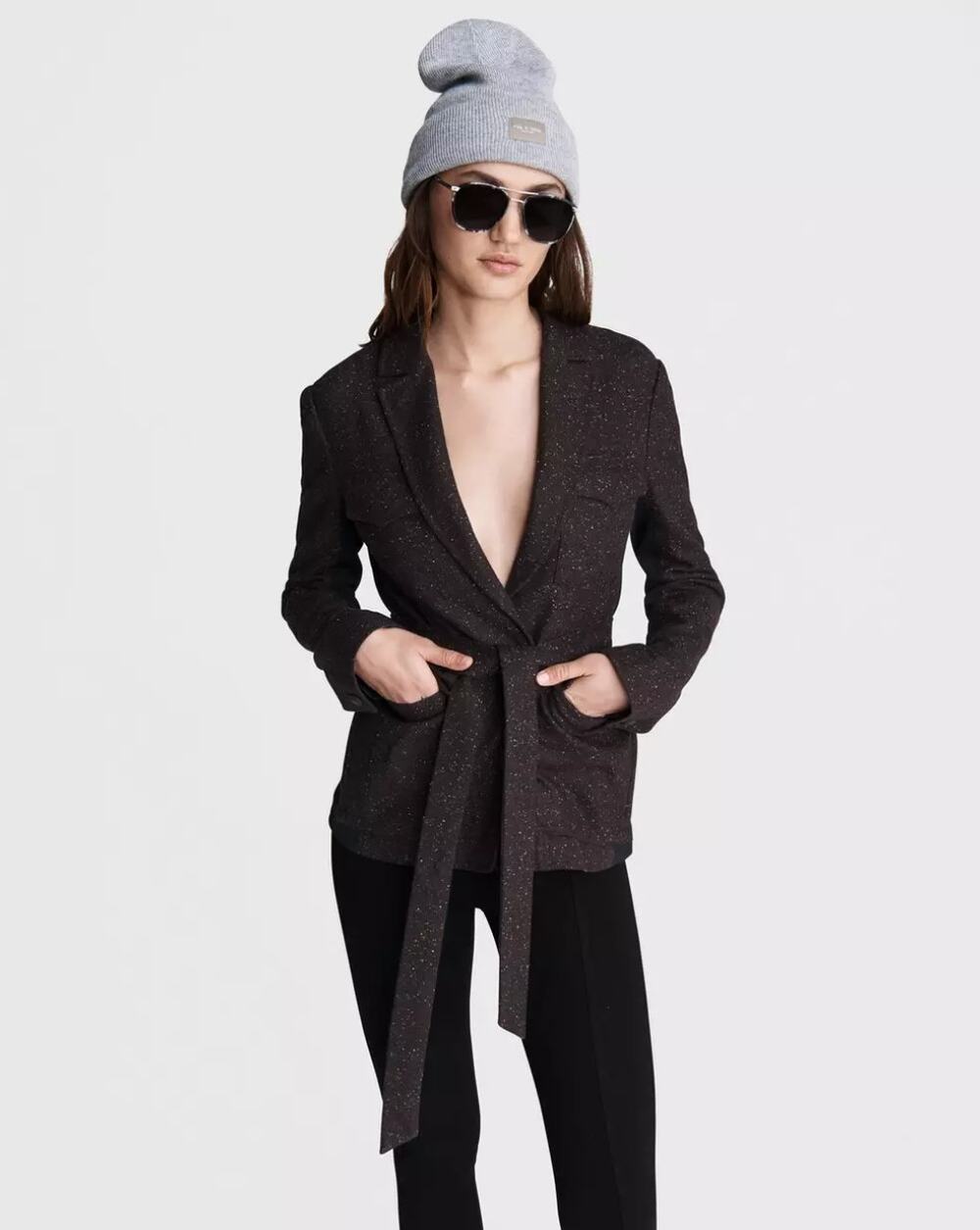 Rag & Bone Vera Donegal Wool Blend Burgundy Blazer Jacket NEW Size 8